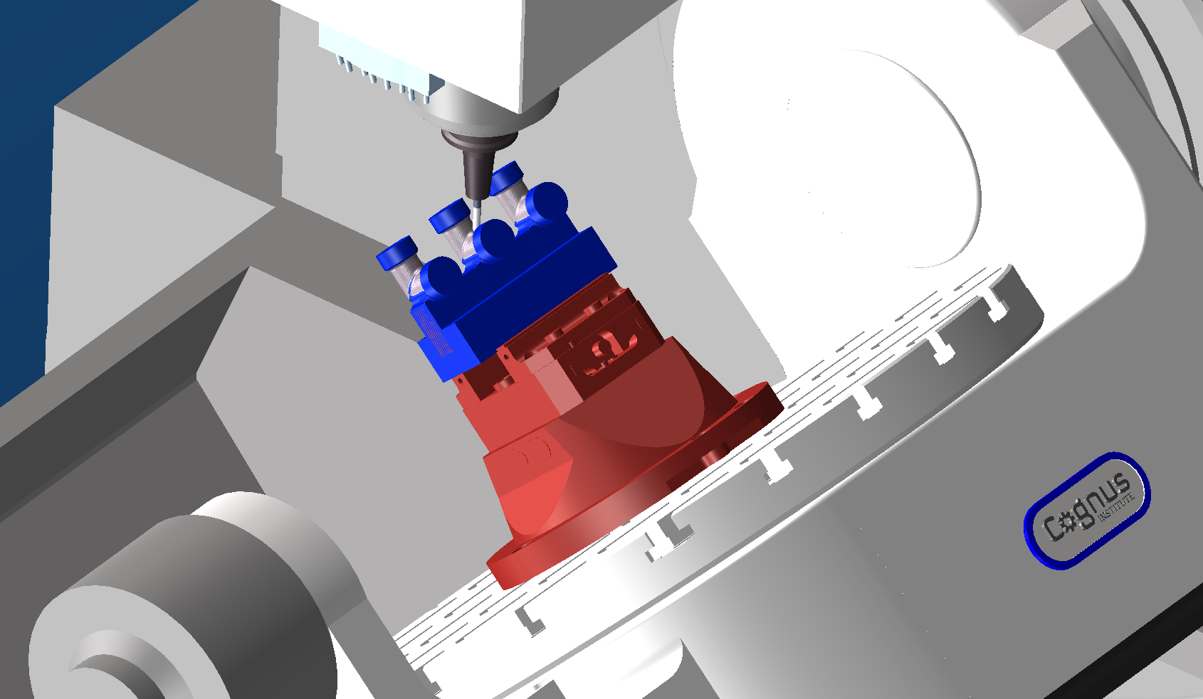 A part being programmed in GibbsCAM